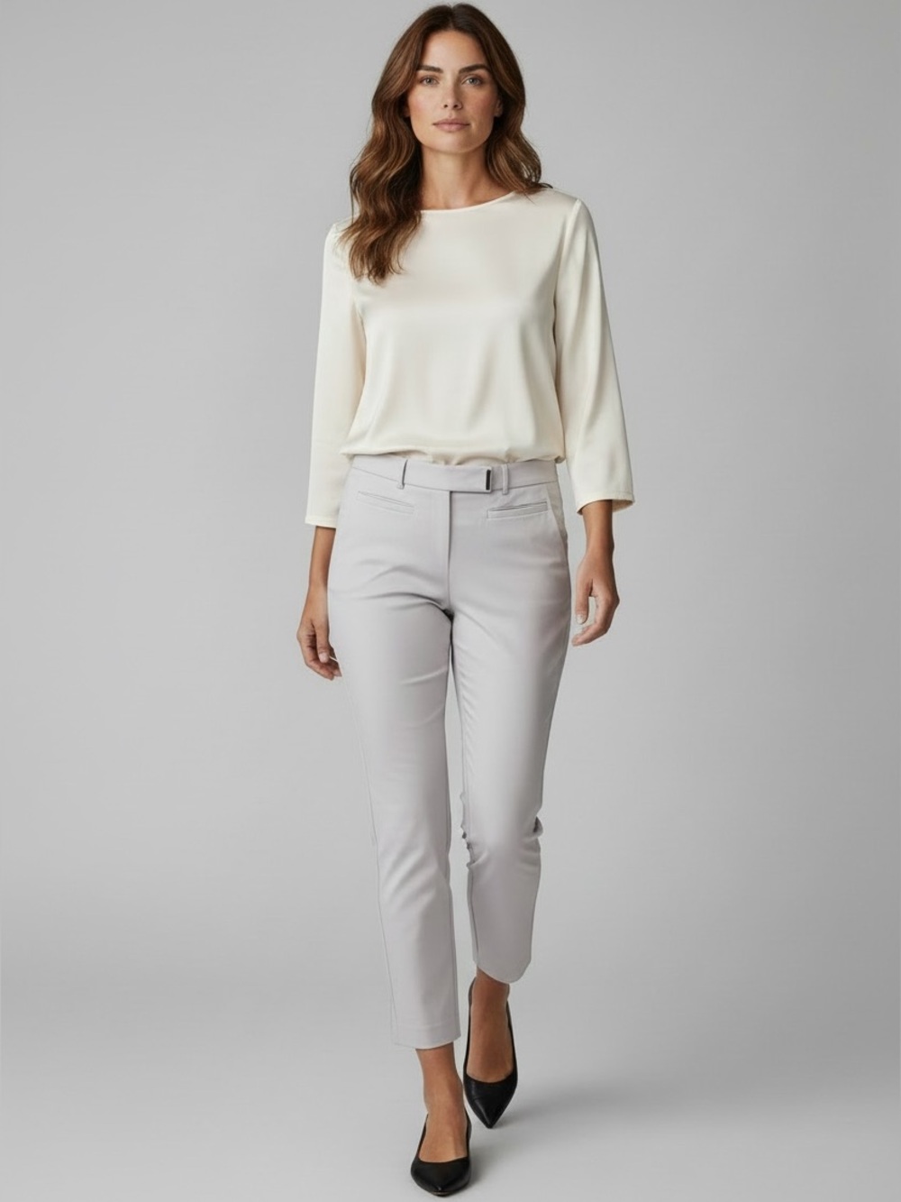 White House Black Market The Slim Crop Dress Pants Cuffed Ankle Pant 4